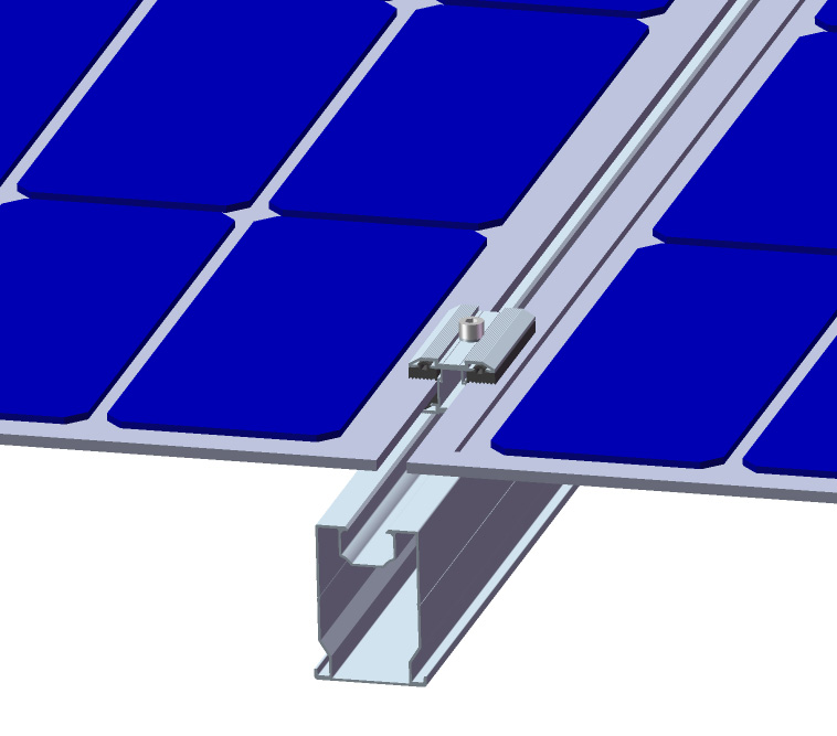 Instalacja solarnych cienkich zacisków środkowych