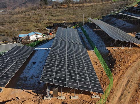 Zestaw do montażu naziemnego paneli słonecznych 199KW w Korei
